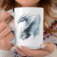 アイスドラゴン グラフィック 神話アート アイスドラゴン コーヒーマグ 面白い贈り物