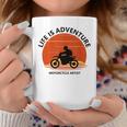 アドベンチャー バイク おもしろ ツーリング 人生は冒険だ オフロードバイクバイク イラスト コーヒーマグ 面白い贈り物