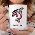 オークリー、カリフォルニア オルカキラー クジラ ネイティブアメリカン ギフト コーヒーマグ 面白い贈り物