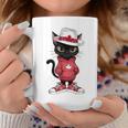 カナダデー 面白い クール 黒猫 カナダ国旗 キッズ 女の子 男の子 コーヒーマグ 面白い贈り物