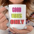 グッド・バイブス・オンリー 長袖tシャツ コーヒーマグ 面白い贈り物