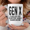 コーヒーと皮肉なユーモアに刺激された面白いジェネレーションx Gen X コーヒーマグ 面白い贈り物