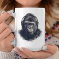 ゴリラ 描画 動物 イラスト 抽象画 アート ゴリラ コーヒーマグ 面白い贈り物
