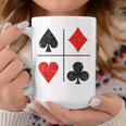 ダイヤモンド スペード ハーツ クラブ トランプスーツ ポーカー コーヒーマグ 面白い贈り物