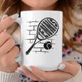 テニスラケット ボール シルエット 面白い スポーツ選手 コーチファン コーヒーマグ 面白い贈り物