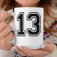 ナンバー13 カレッジスポーツチーム 黒文字 コーヒーマグ 面白い贈り物
