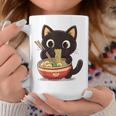 ヌードルキャット黒猫ラーメンデザイン コーヒーマグ 面白い贈り物