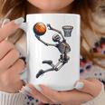 バスケットボール スケルトン ハロウィン 男性 男の子 バスケットボール ハロウィン コーヒーマグ 面白い贈り物