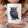 フクロウ アートワーク 動物 フクロウ コーヒーマグ 面白い贈り物