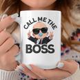 ベイビー・ボス「コール・ミー・ボス」ライク・ア・ボス・キッズ コーヒーマグ 面白い贈り物