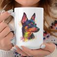 ミニチュア ピンシャー 犬 ペット アート カラフル ミニチュア ピンシャー コーヒーマグ 面白い贈り物