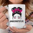 メイクアップアーティスト 美容師 美容師 顔 乱雑なお団子 コーヒーマグ 面白い贈り物