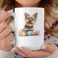 ヨーキー ヨークシャーテリア 犬種 ハッピーイースター メンズ レディース コーヒーマグ 面白い贈り物