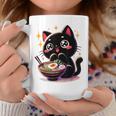 ラーメン猫かわいいアニメ猫ラーメン愛好家甘い コーヒーマグ 面白い贈り物