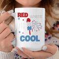 レッド ホワイト クールなアメリカ国旗 アイスキャンディー 面白い 7月4日 長袖tシャツ コーヒーマグ 面白い贈り物