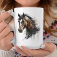 乗馬アート アニマルプリント 馬モチーフ 馬 コーヒーマグ 面白い贈り物