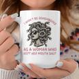 口を閉じた女として 記憶されない コーヒーマグ 面白い贈り物
