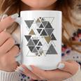 幾何学図形 抽象 モダンアート ヴィンテージ 三角形 コーヒーマグ 面白い贈り物