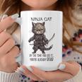 忍者猫、日本のサムライ カワイイ猫タトゥー 面白い コーヒーマグ 面白い贈り物