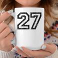 数字 27 ヴィンテージ ブラックホワイト コーヒーマグ 面白い贈り物