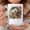 日本 浮世絵 桜 着物 竜 綺麗 日本髪 コーヒーマグ 面白い贈り物