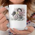 日本 浮世絵 観音菩薩 竜 桜 波 バックプリント コーヒーマグ 面白い贈り物