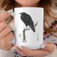 日本美術、浮世絵、河鍋暁斎、カラス 、レトロ、日本文化 コーヒーマグ 面白い贈り物