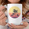 涼しい 夏休み メンズ レディース サンセット ビーチ ヤシの木 コーヒーマグ 面白い贈り物