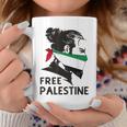 無料パレスチナ国旗 ガザの終わり占領 パレスチナ語 コーヒーマグ 面白い贈り物