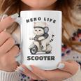 猫 ネコ 白猫 イラスト 原付 スクーター バイク 猫好き バイク好き かわいい おもしろ レトロ Neko Life 長袖tシャツ コーヒーマグ 面白い贈り物
