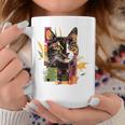 猫 抽象的 かわいい アート ポートレート 動物 恋人 グラフィック 猫 コーヒーマグ 面白い贈り物