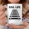 線路付きレールライフ 鉄道作業員と鉄道模型用 コーヒーマグ 面白い贈り物