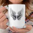 背中には白い天使の羽 コーヒーマグ 面白い贈り物