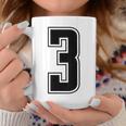 背番号 3 チーム短大スポーツ背番号付きユニフォーム コーヒーマグ 面白い贈り物