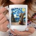芸術的なシマリスシャツ ゴッホスタイル 星月夜 シマリス コーヒーマグ 面白い贈り物