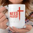 親愛なる私の後ろにいる人は祈りが必要だ、私の肩をたたいて信仰を コーヒーマグ 面白い贈り物