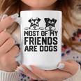 面白い 私の友達のほとんどは犬です ミニチュアシュナウザー コーヒーマグ 面白い贈り物