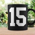 15番のカレッジスポーツスタイル。ホワイト。 コーヒーマグ ギフトのアイデア