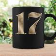 17 セブンティーン 誕生日 お気に入り 数字 フルール・ド・リス デザイン コーヒーマグ ギフトのアイデア