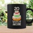 20 Years Of Awesome 20歳の誕生日ケーキ 大人用 コーヒーマグ ギフトのアイデア
