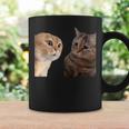 2匹の猫がミームを話す 長袖tシャツ コーヒーマグ ギフトのアイデア