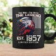 67 歳の誕生日 メンズ オリジナル ヴィンテージ 1957 コーヒーマグ ギフトのアイデア