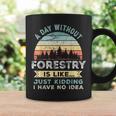 A Day Without Forestry 面白い林業ギフト コーヒーマグ ギフトのアイデア