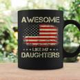 Awesome Like My Daughter Usa Flag Fathers Day Vintage Coffee Mug Gifts ideas