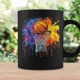 Basketball Colorful Drip Graphic Coffee Mug Gifts ideas