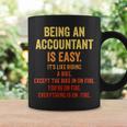 Being An Accountant Is Easy Accounting Cpaグラフィック コーヒーマグ ギフトのアイデア