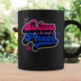Bisexual Is Not A Phase Cute Bi Pride Flag Citas Divertidas Taza de café Ideas de regalos