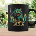 Catzilla ビンテージ 面白い かわいい 猫 アート コーヒーマグ ギフトのアイデア