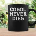Cobol Never Dies 面白いコボルプログラマー ミニマリストデザイン コーヒーマグ ギフトのアイデア