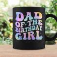 Dad Of The Birthday Girl Tie Dye Colorful 1St Bday Coffee Mug Gifts ideas